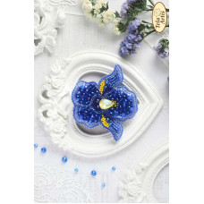 Bead Art Brooch Embroidery Kit - Sapphire Iris Bead Art Brooch Embroidery Kit - Sapphire Iris