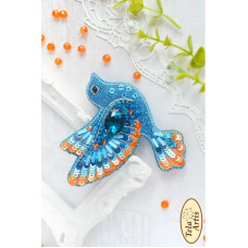 Bead Art Brooch Embroidery Kit - Blue Bird Bead Art Brooch Embroidery Kit - Blue Bird