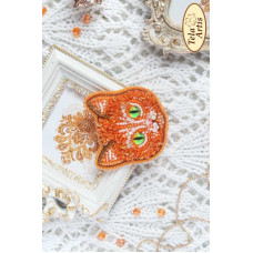 Bead Art Brooch Embroidery Kit - Ginger Cat Bead Art Brooch Embroidery Kit - Ginger Cat
