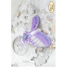Bead Art Brooch Embroidery Kit - Lavender Moth Bead Art Brooch Embroidery Kit - Lavender Moth