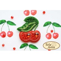 Bead Art Brooch Kit - Cherries