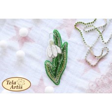 Bead Art Brooch Kit - Snowdrop Bead Art Brooch Kit - Snowdrop