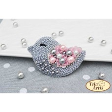 Bead Art Brooch Kit - Grey Bird Bead Art Brooch Kit - Grey Bird