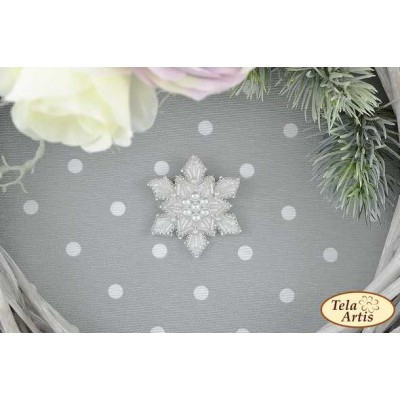 Bead Art Brooch Kit - Snowflake