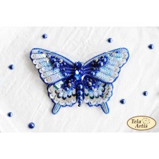 Bead Art Brooch Kit - Blue Butterfly