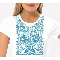 Bead Art T-Shirt Kit - Abstract Blue Birds