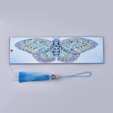 Rhinestone Art Kit -  Large Butterfly Tassel Bookmark