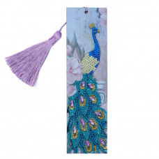 Rhinestone Art Kit -Peacock Tassel Bookmark