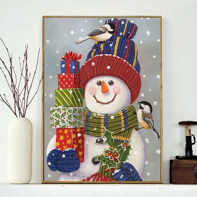 Rhinestone Art Kit - Snowman with Gifts